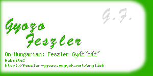 gyozo feszler business card